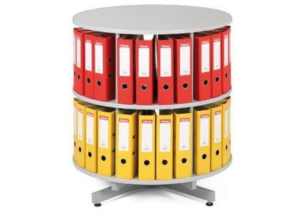 Archivační skříň otočná - 2 patra -  šedá