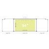 Projekční tabule XF Touch Wing 94 - rozměry